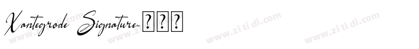 Xantegrode Signature字体转换